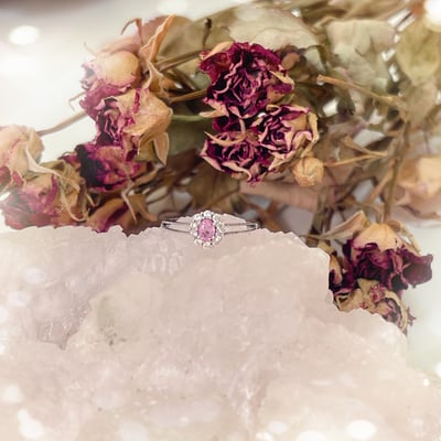 時尚雙層粉剛玉戒指2